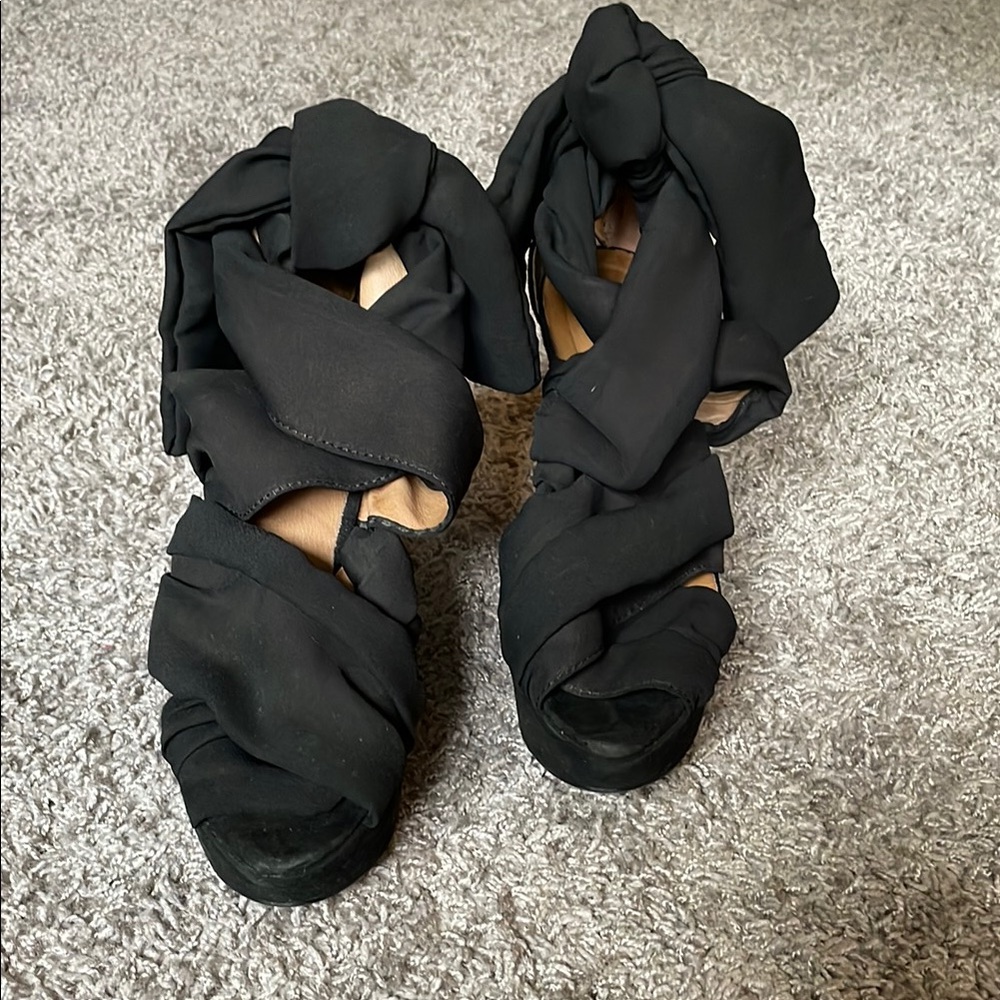 Platform Chiffon Women's Sandals